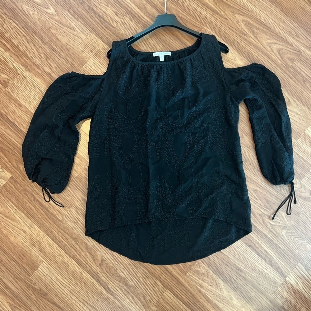Flowers of Romance Chic Black Women's Blouse